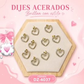 1007 dijes acerados dorado x10u. DZ-4037