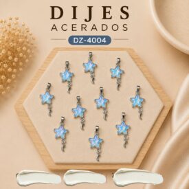 1016 dijes acerados plateado x10u. DZ-4004