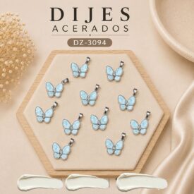0931 dijes acerados plateados x10u. DZ-3094