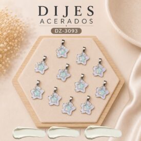 0942 dijes acerados plateados x10u. DZ-3093