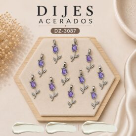 0940 dijes acerados plateados x10u. DZ-3087