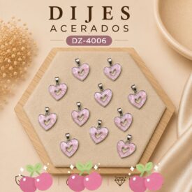 0948 dijes acerados plateados x10u. DZ-4006