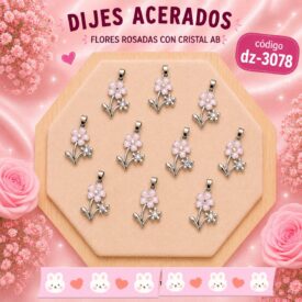 0957 dijes acerados plateado x10u. DZ-3078