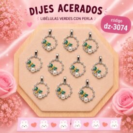 0955 dijes acerados plateado x10u. DZ-3074