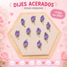0991 dijes acerados plateado x10u. DZ-3027