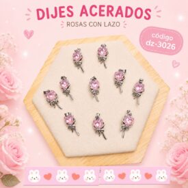 0990 dijes acerados plateado x10u. DZ-3026