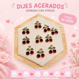 1000 dijes acerados dorado x10u. DZ-2036