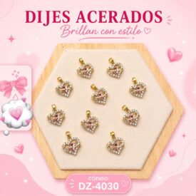 0998 dijes acerados dorado x10u. DZ-4030
