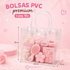 6040 bolsas PVC PREMIUM x paq. 10u. 20*20*8cm BZD61