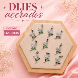 1045 dijes acerados plateado x10u. DZ-3035