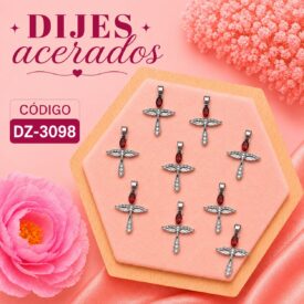 1070 dijes acerados plateado x10u. DZ- 3098