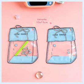 4060 bolsas kawaii bolsa azul x 20u. Medida 13X17cm BZD23