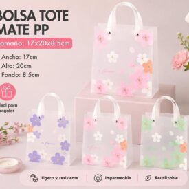 6055  bolsas TOTE MATTE  x10u. color al azar17*20*8.5cm BZD57