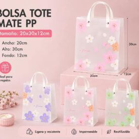 6054 bolsas TOTE MATTE  x10u. color al azar 20*30*12 BZD58