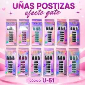 1107 uñas postiza caja  x 12u U-51