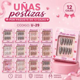 1110 uñas postiza caja x 12u U-29