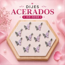 1116 dijes acerados plateado x10u. DZ- 3058