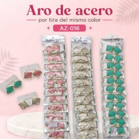 1140 aros acero tira del mismo COLOR x 12  al azar AZ-016