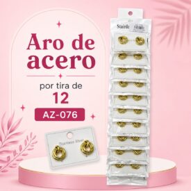 1143 aros acero tira  x 12  al azar AZ-076