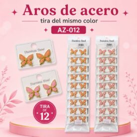 1144 aros acero tira del mismo COLOR x 12  al azar AZ-012