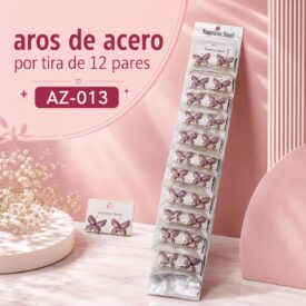 1146 aros acero tira del mismo COLOR x 12  al azar AZ-013