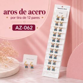1148 aros acero tira  x 12  al azar AZ-062