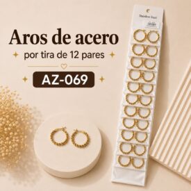 1155 aros acero tira  x 12 al azar AZ-069