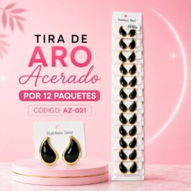 1160 aros acero tira x 12 al azar AZ-021