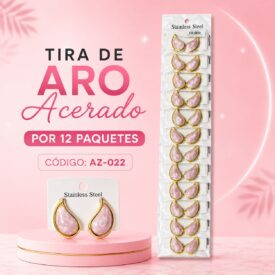 1166 aros acero tira  x 12 al azar AZ-022