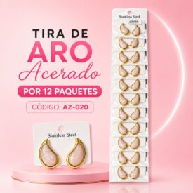 1165 aros acero tira  x 12 al azar AZ-020