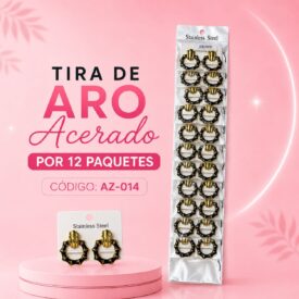 1163 aros acero tira  x 12 al azar AZ-014