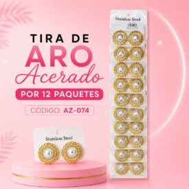 1162 aros acero tira  x 12 al azar AZ-074