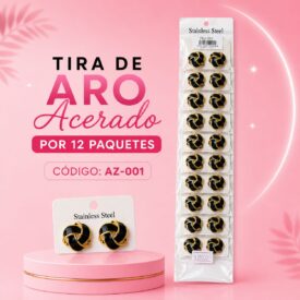 1169  aros acero tira  x 12 al azar AZ-001