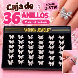 7197 anillo caja x 36 und FANTASIA PLATEADO Q-SY18