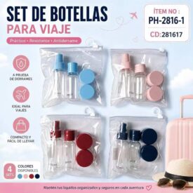 7163 set de botellas para viaje color al azar PH-2816-1