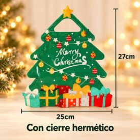 6068 bolsas doypack kawaii arbol navideño x 20u. Medida 25*27cm BZD200-10