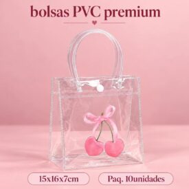 6071 bolsas PVC PREMIUM CEREZA x paq. 10u. 15*16*7cm BZD200-1
